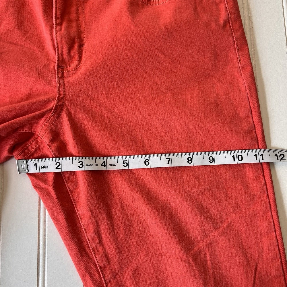 Bandolino Women's Capri Pants Size 10 Coral Pink Cotton Blend Stretch - Picture 8 of 11
